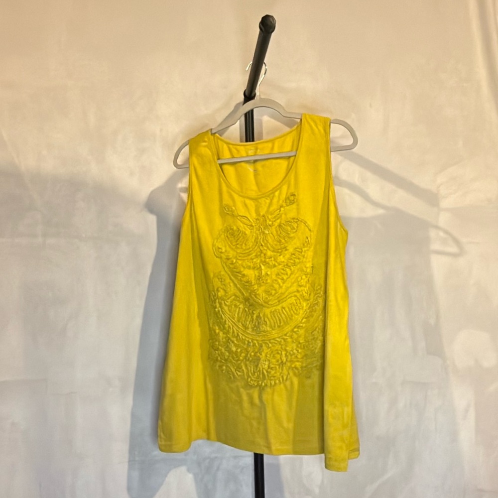 INC Yellow Sleeveless Top Women’s Size 2X Like New